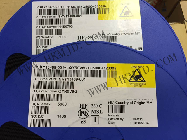 單刀雙擲 SKY13489-001 RF 開(kāi)關(guān) IC .7-2.7GHz SPDT IL .3dB Iso 22dB