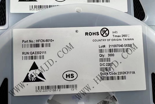 Mini-Circuits濾波器 HFCN-6010+ LTCC 高通濾波器，6300 - 15000MHz