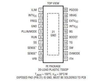 LINEAR(凌特) LTC3769EFE 60V、低 IQ、同步升壓型轉(zhuǎn)換器控制器