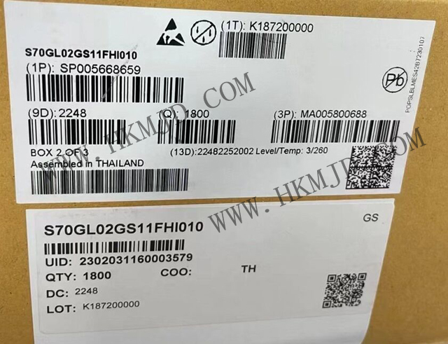供應NOR閃存 S70GL02GS11FHI010 存儲器 IC 2Gb 并聯(lián) 110 ns 64-FBGA