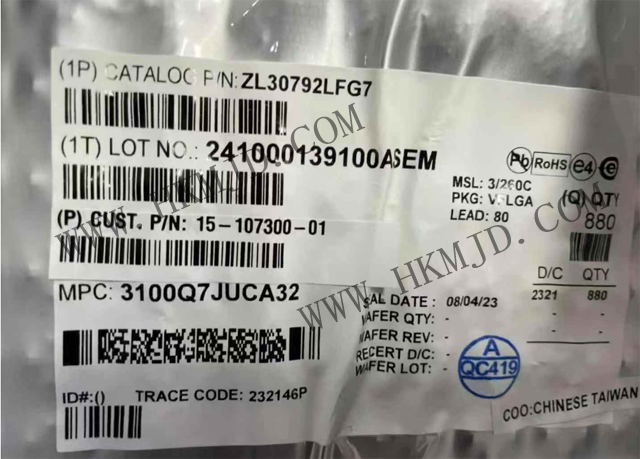 供應 [Microchip] ZL30792LF IEEE 1588 和同步以太網(wǎng)分組時鐘網(wǎng)絡(luò)同步器