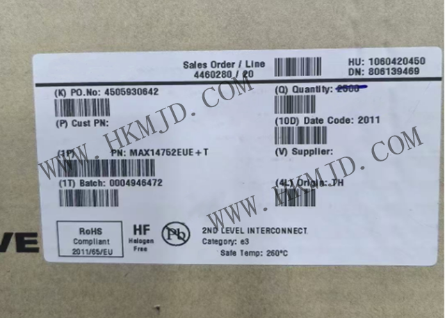 Maxim MAX14752EUE 72V 8 通道模擬多路復(fù)用器