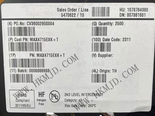 Maxim MAX4715EXK 低壓?jiǎn)坞娫?SPST 模擬開(kāi)關(guān)