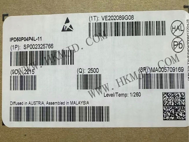 英飛凌 IPD50P04P4L-11 P 溝道 OptiMOS?-P2 汽車 MOSFET 晶體管