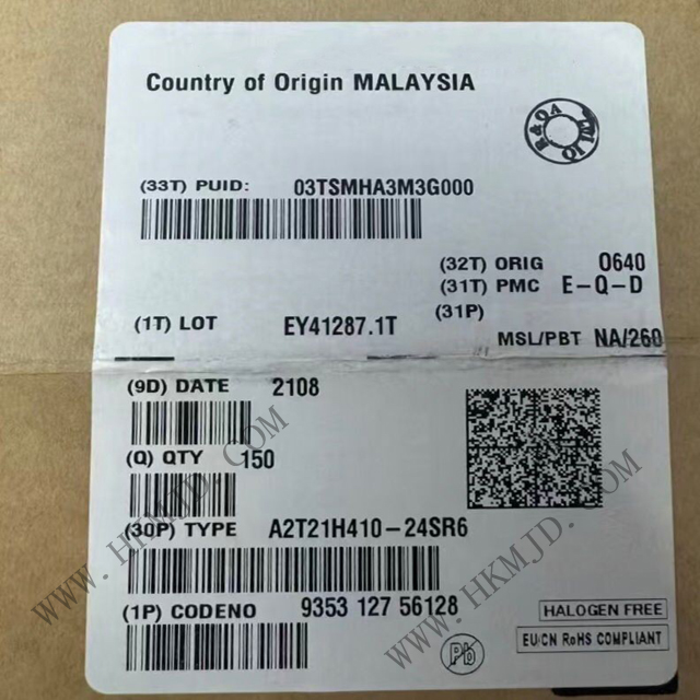 供應A2T21H410-24SR6 RF MOSFET晶體管，原裝正品，現貨供應