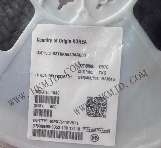 明佳達(dá)出售 (NXP) MPXV6115V6T1 表壓和絕對壓力傳感器